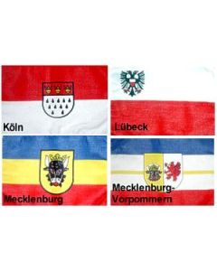 Bundeslandflag. DE 30x45 Lübeck(m.Adler)