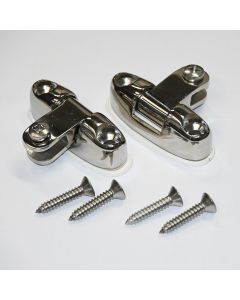 Verdeckbeschlag schwenkbar mit Edelstahlsockel (1Paar)