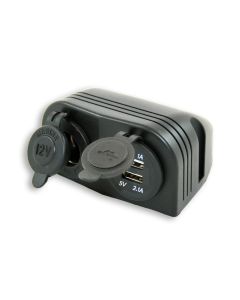 Aufbaumodul 2 teilig, mit 12V- & 2xUSB-Steckdosen