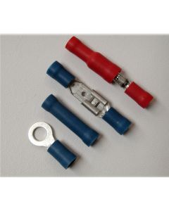 Quetschverbinder, rot, Rundstecker, M