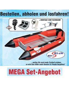 SET e-Sea 430 S+F 25ERC MERCURY+Anhänger+Zubehör 