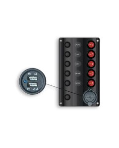 Schaltpaneel Wave mit USB Steckdose