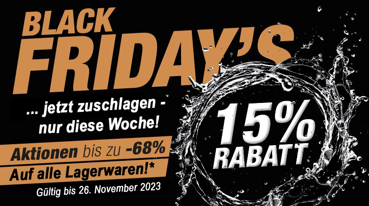 Black Friday Woche - Rabatt-Aktionen und mehr!