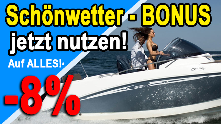 Schönwetter-Bonus - 8% Rabatt & Mehr